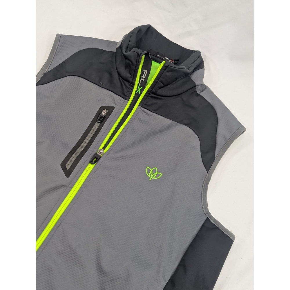 Gaillardia RLX Ralph Lauren Black Gray Golf Performancetexh Vest Mens Medium